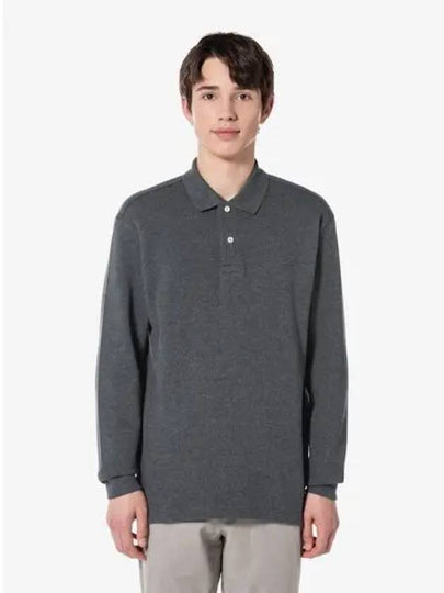 Sweaterlike Long Sleeve Polo Shirt Charcoal Grey - LACOSTE - BALAAN 2