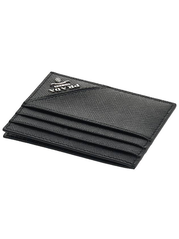 Saffiano Leather Card Wallet Black - PRADA - BALAAN 5