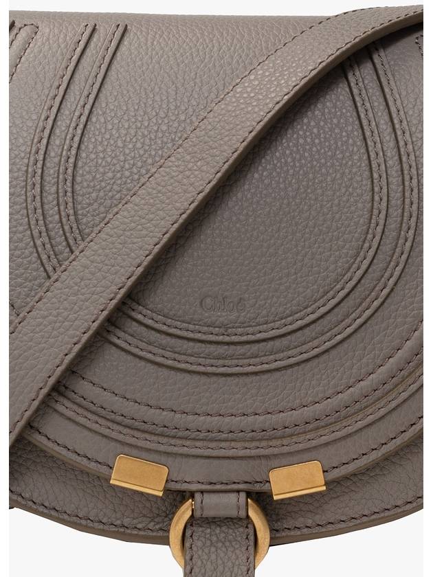 Marcie Saddle Small Grained Leather Cross Bag Grey - CHLOE - BALAAN 7