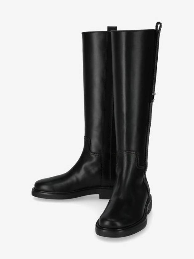 Leather Long Boots Black - TOD'S - BALAAN 3