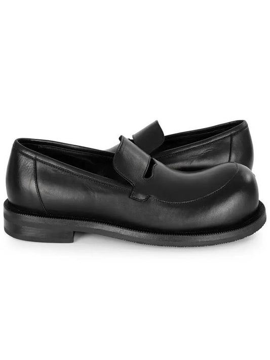 Bulb Toe Leather Loafer Black - MARTINE ROSE - BALAAN 2