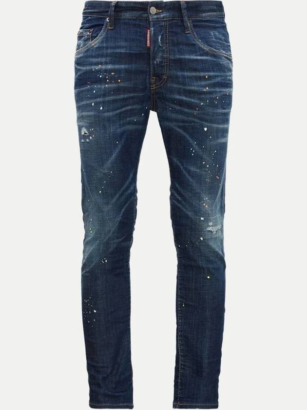 Dark Techno Surf Wash Skater Jeans Blue - DSQUARED2 - BALAAN 3