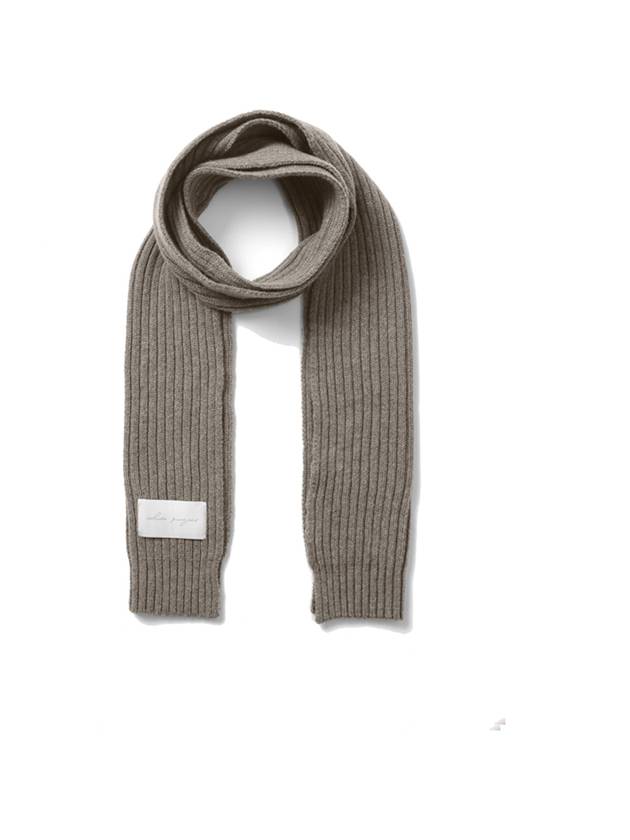 Mini Wool Knit Muffler Oatmeal - WHITE PROJECT - BALAAN 3
