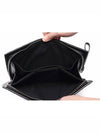 Intrecciato Brushed Strap Clutch Bag Black - BOTTEGA VENETA - BALAAN 7