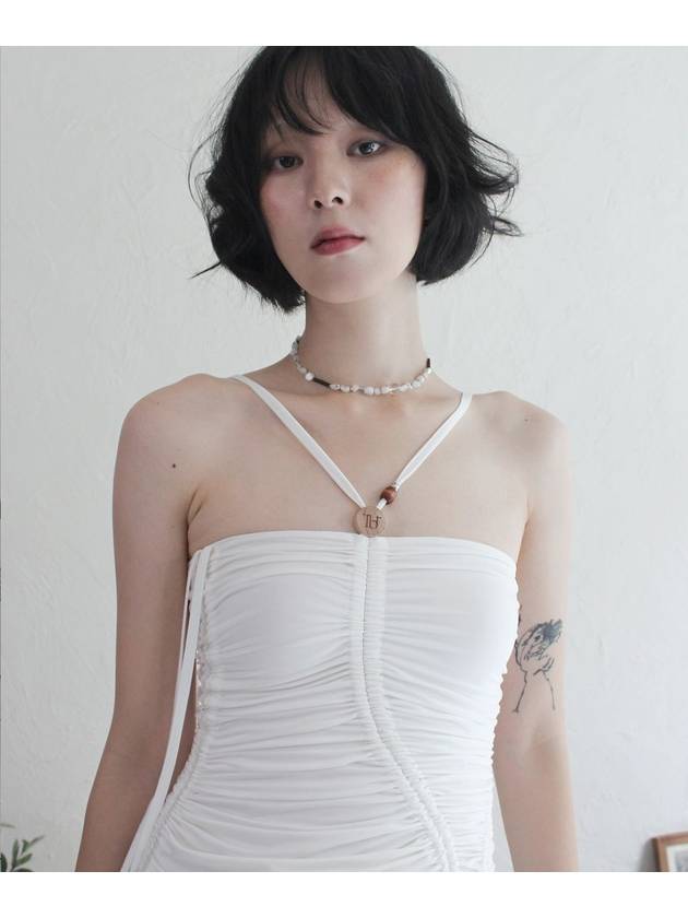 Shirring Strap Tube Dress WHITE Top Women s Long One Piece - RUBATI - BALAAN 7