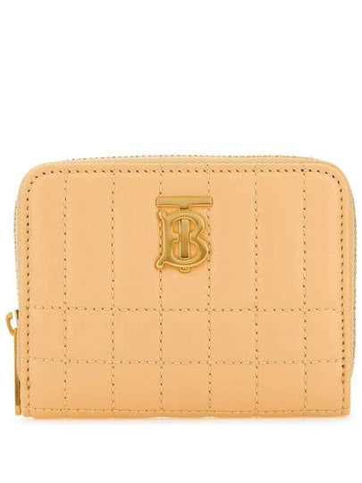 Lola Quilted Zip Around Half Wallet Light Beige - BURBERRY - BALAAN 2