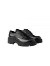 Brushed Leather Derby Black - PRADA - BALAAN 2