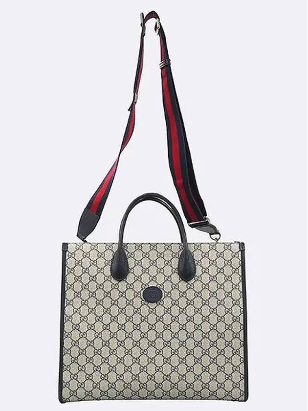 674148 GG Logo Supreme Interlocking G Medium Tote Bag Shoulder Strap 2WAY - GUCCI - BALAAN 5