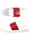 Red Strap Low Top Sneakers White - VALENTINO - BALAAN 2