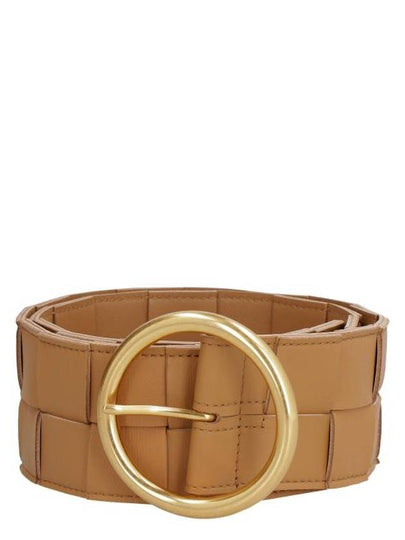 Intrecciato Ring Buckle Leather Belt Beige - BOTTEGA VENETA - BALAAN 2