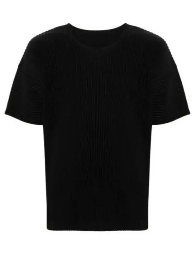 Basic Short Sleeve T-Shirt Black - ISSEY MIYAKE - BALAAN 2