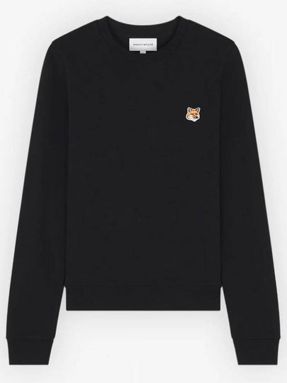 Fox Head Patch Regular Sweatshirt Black - MAISON KITSUNE - BALAAN 2