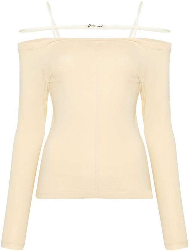 Women's Sierra Signature Long Sleeve T-Shirt Beige - JACQUEMUS - BALAAN 2