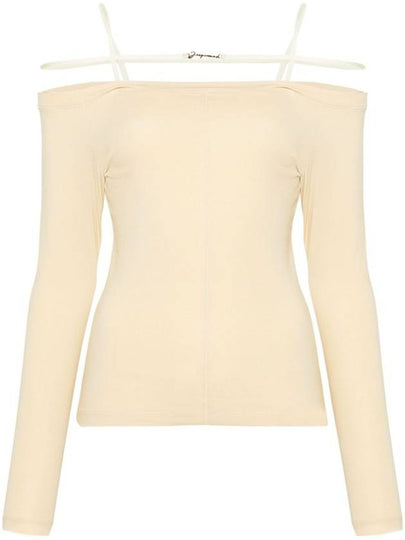 Women's Sierra Signature Long Sleeve T-Shirt Beige - JACQUEMUS - BALAAN 2