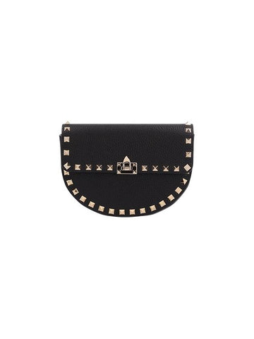 MINI ROCKSTUD SHOULDER BAG IN GARNET CALFSKIN - VALENTINO - BALAAN 1