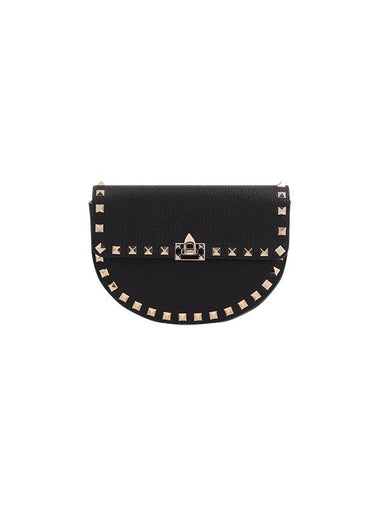 MINI ROCKSTUD SHOULDER BAG IN GARNET CALFSKIN - VALENTINO - BALAAN 1