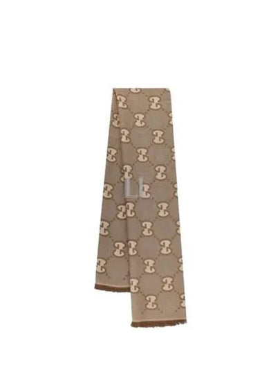 GG Scarf Beige Ebony - GUCCI - BALAAN 2