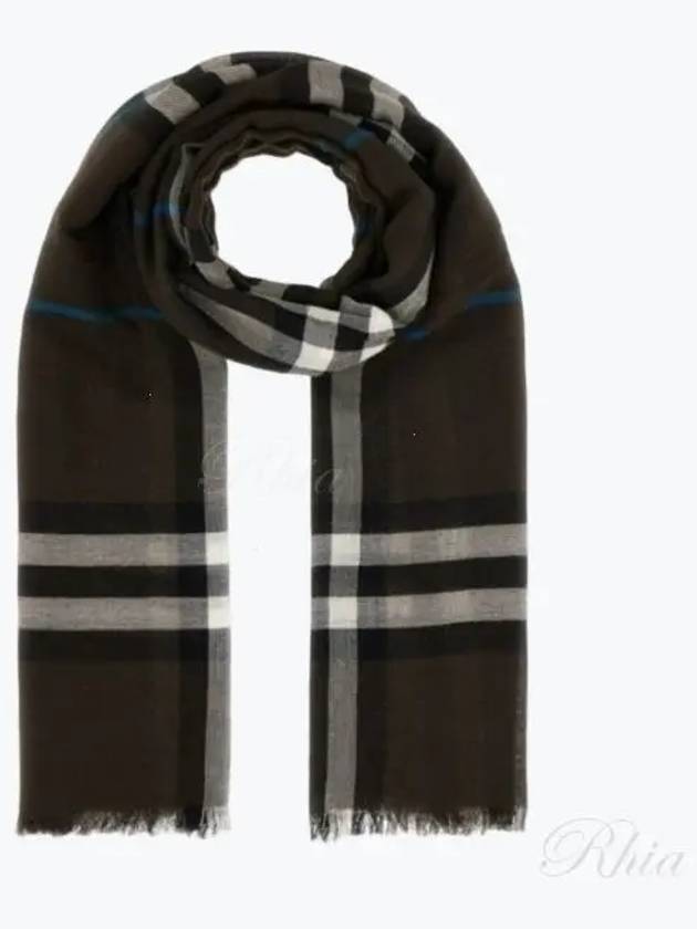 Check Wool Scarf Brown - BURBERRY - BALAAN 2