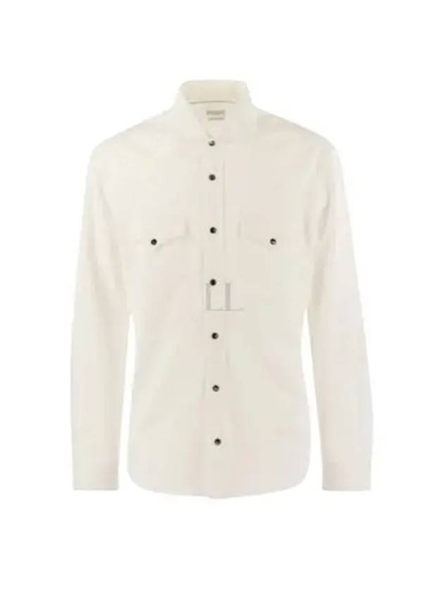 Cotton Long Sleeve Shirt White - BRUNELLO CUCINELLI - BALAAN 2