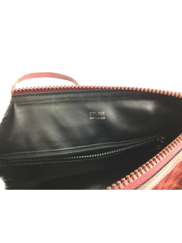 Velor red shoulder bag - CELINE - BALAAN 7