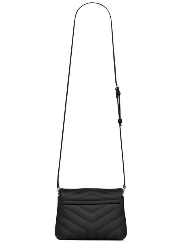 Toy Loulou Strap Shoulder Bag In Quilted Leather Black - SAINT LAURENT - BALAAN 5