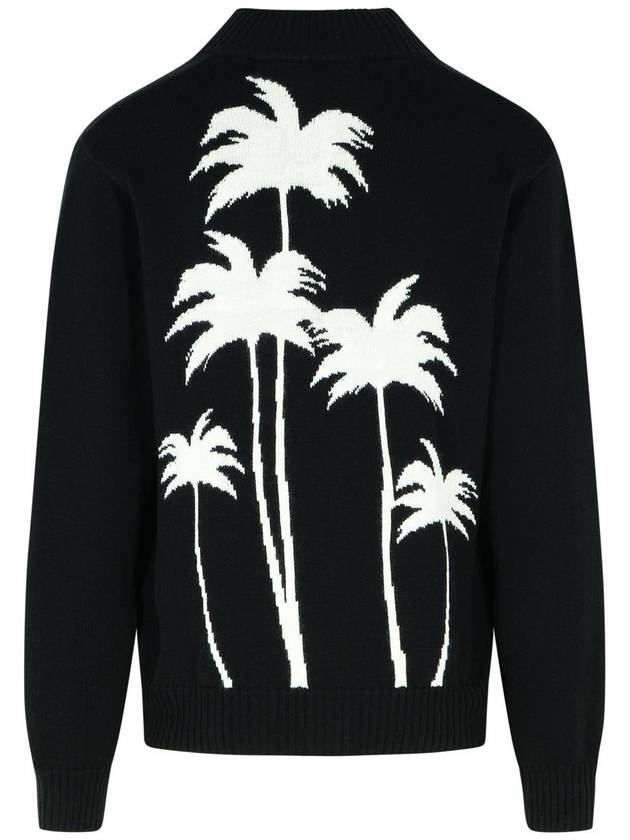 Palm Angels Black Cotton Blend Sweater - PALM ANGELS - BALAAN 3