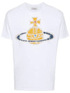 Women's Print Logo Short Sleeve T-Shirt White - VIVIENNE WESTWOOD - BALAAN 3