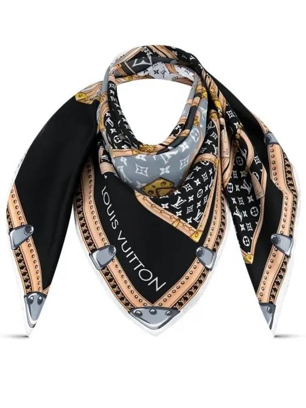 Let's Go Square 90 Scarf Black - LOUIS VUITTON - BALAAN 4