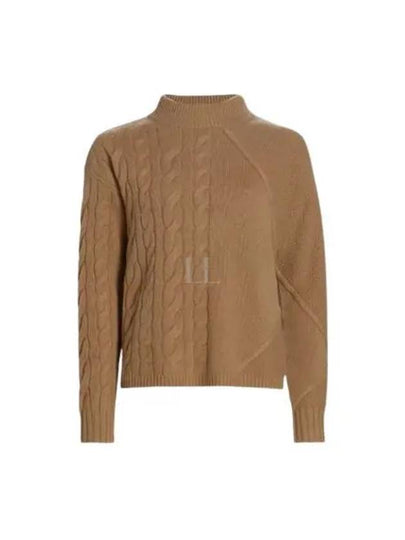 Accordo Cashmere Wool Knit Top Beige - MAX MARA - BALAAN 2