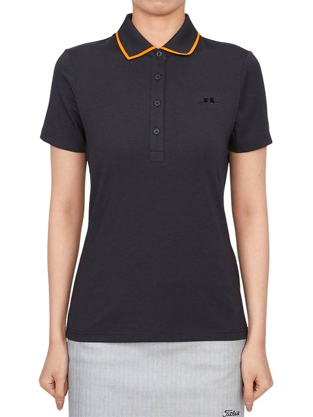 Golf wear women s collar short sleeve t shirt GWJT10726 9999 - J.LINDEBERG - BALAAN 1