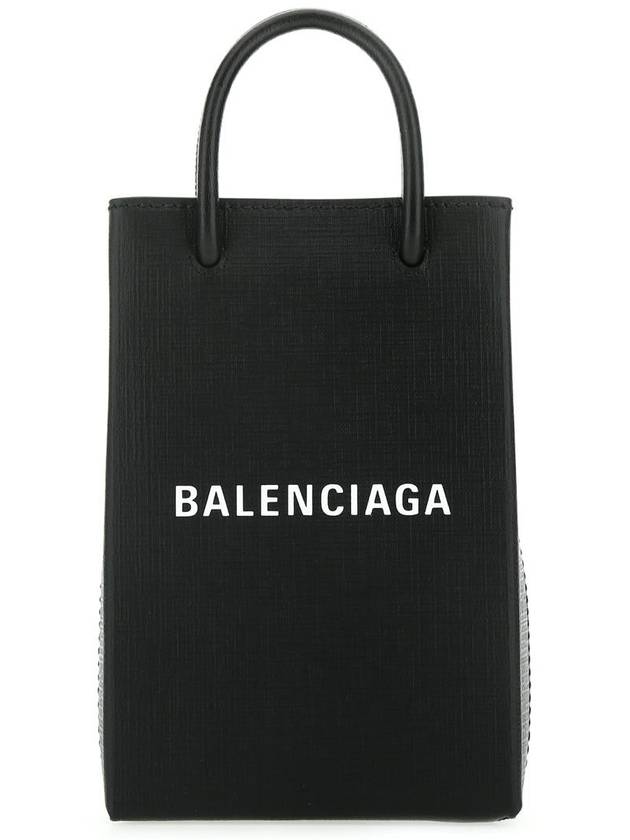 Logo Print Phone Holder Small Cross Bag Black - BALENCIAGA - BALAAN 2