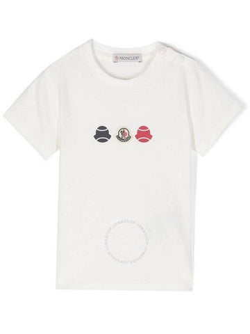 Moncler Boys Tennis Logo Patch Cotton T-Shirt, Size 3 - MONCLER - BALAAN 1