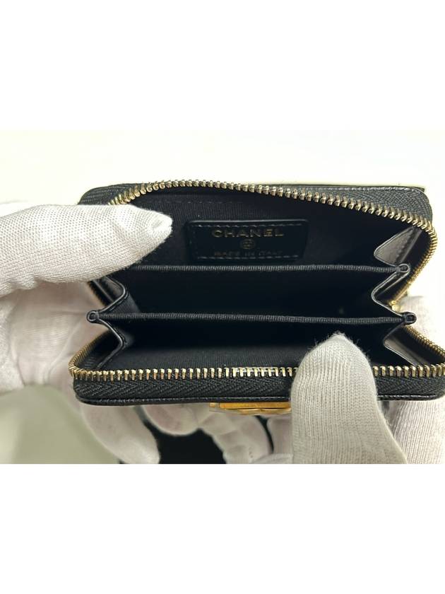 Boy Caviar Skin Coin Wallet Black - CHANEL - BALAAN 5