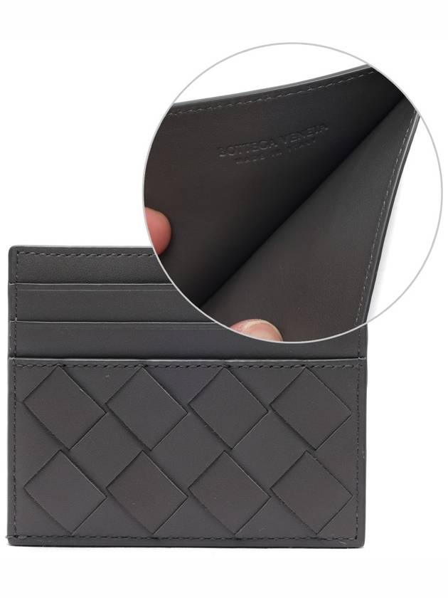 Intrecciato Leather Card Wallet Grey - BOTTEGA VENETA - BALAAN 3