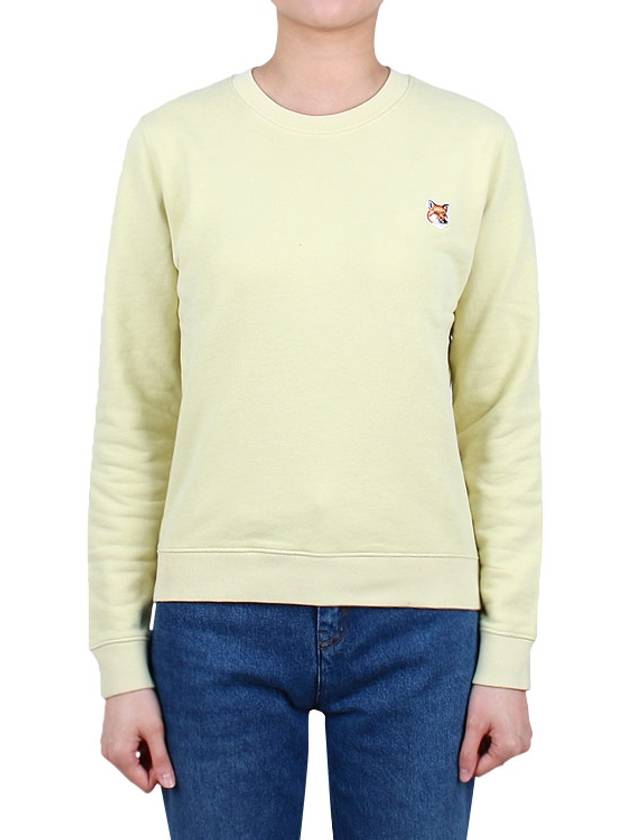 Fox Head Patch Regular Sweatshirt Yellow - MAISON KITSUNE - BALAAN 2