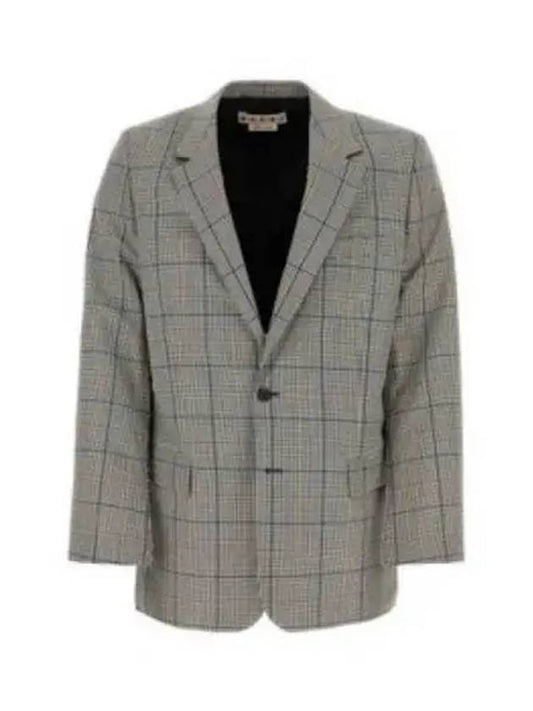 Micro Check Jacket Blublack - MARNI - BALAAN 2