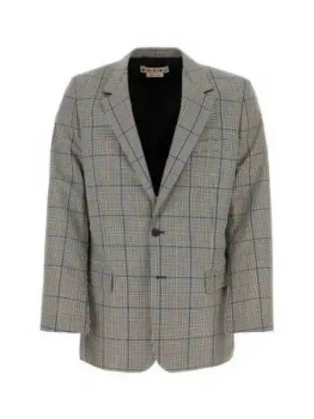 Micro Check Jacket Blublack - MARNI - BALAAN 2