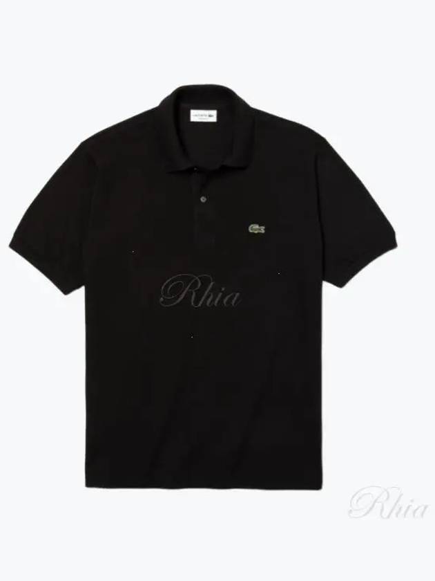 Men's Logo Classic Fit Cotton Short Sleeve Polo Shirt Black - LACOSTE - BALAAN 2