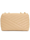 Kira Chevron Convertible Small Shoulder Bag Desert Dune - TORY BURCH - BALAAN 5