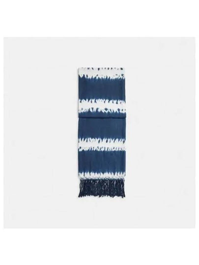 Classic Signature Tie Dye Print Beach Towel Denim - COACH - BALAAN 2