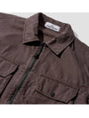 Waffen Patch Two Pocket Cotton Over Zip-up Jacket Dark Brown - STONE ISLAND - BALAAN 6