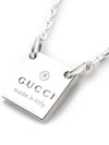 Square Plate Necklace Silver - GUCCI - BALAAN 4