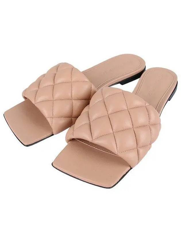 Padded Quilted Slippers Beige - BOTTEGA VENETA - BALAAN 2