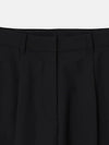 Summer Wool One-Tuck Slacks Black - NOIRER FOR WOMEN - BALAAN 11