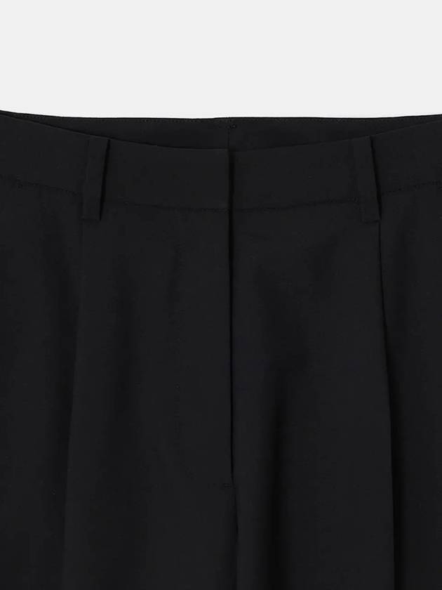 Summer Wool One-Tuck Slacks Black - NOIRER FOR WOMEN - BALAAN 11