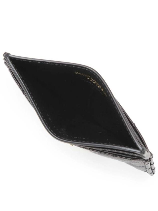 Gold Hardware Matelasse Caviar Leather Card Wallet Black - SAINT LAURENT - BALAAN 4