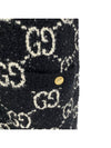 Women's GG Jacquard Short Sleeve Short Dress Black - GUCCI - BALAAN.