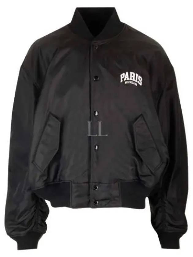 Paris Oversized Bomber Jacket Black - BALENCIAGA - BALAAN 2