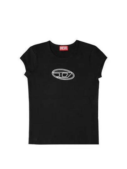 T Angie Peekaboo Logo Short Sleeve T-Shirt Black - DIESEL - BALAAN 2