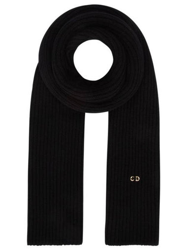 Knit Cashmere Muffler Black - DIOR - BALAAN 1